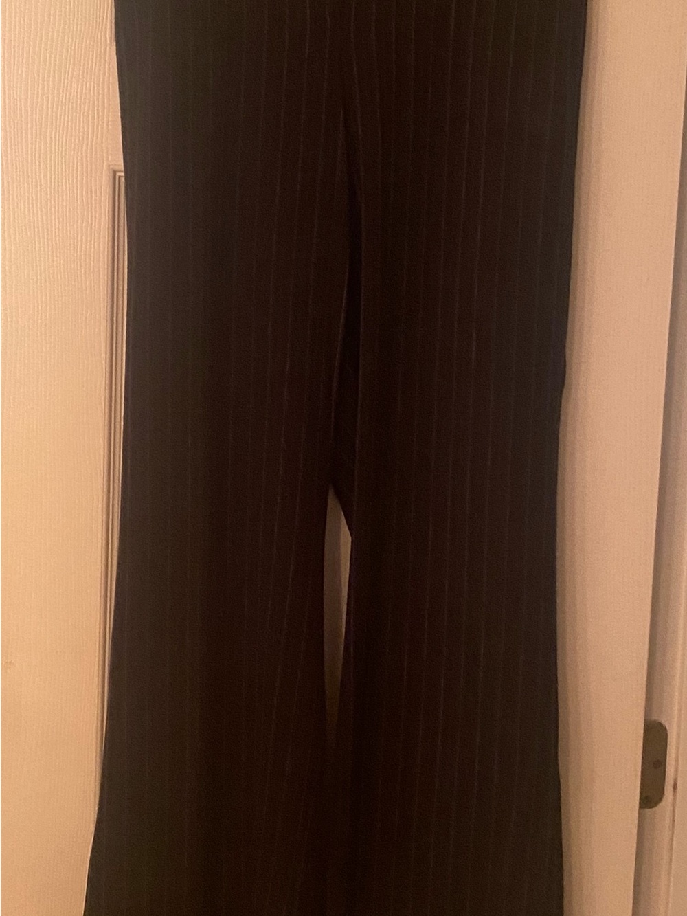 Lane Bryant Black Pinstripe Dress Pants